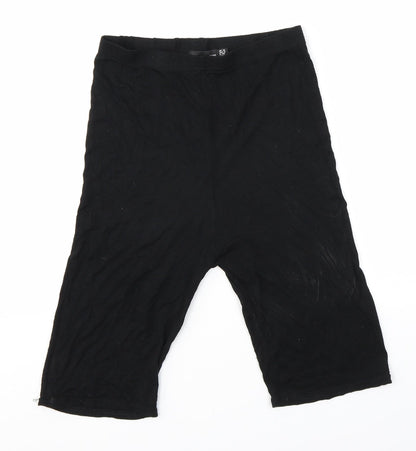 PRETTYLITTLETHING Womens Black   Sweat Shorts Size 10