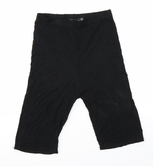 PRETTYLITTLETHING Womens Black   Sweat Shorts Size 10