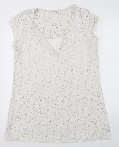Matalan Womens White Floral  Top Dress Size 12