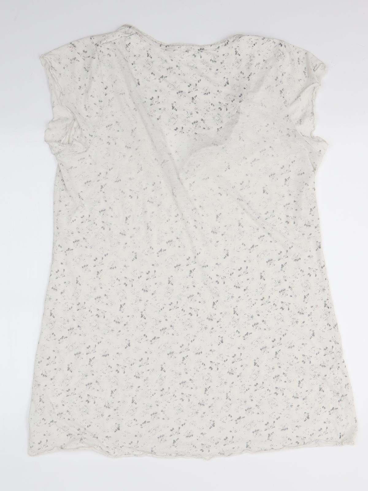 Matalan Womens White Floral  Top Dress Size 12
