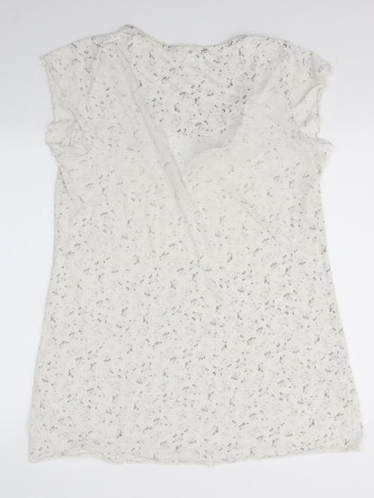 Matalan Womens White Floral  Top Dress Size 12