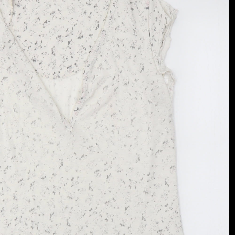Matalan Womens White Floral  Top Dress Size 12