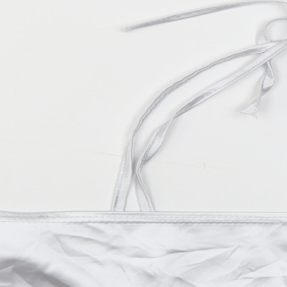 Nasty Gal Womens Grey   Cropped Blouse Size 8