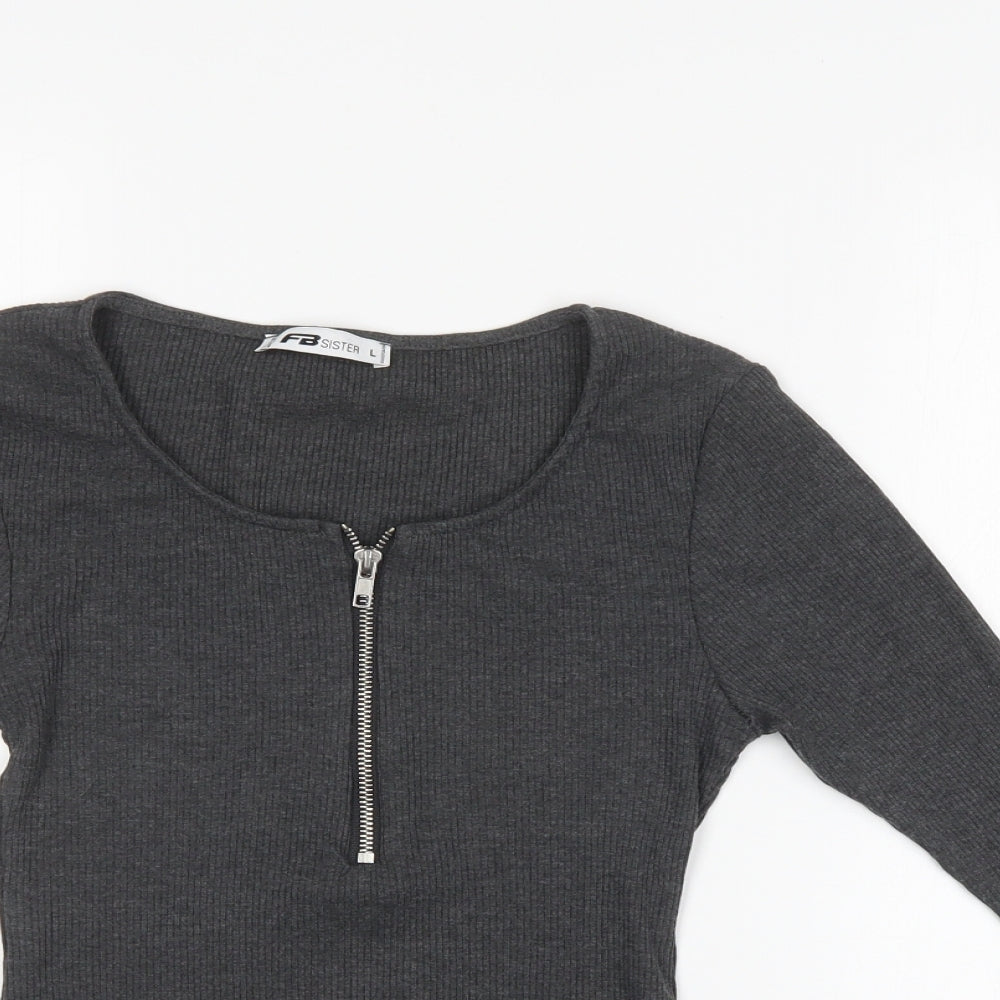 Womens UK Size L FB Sister Grey Pullover Jumper