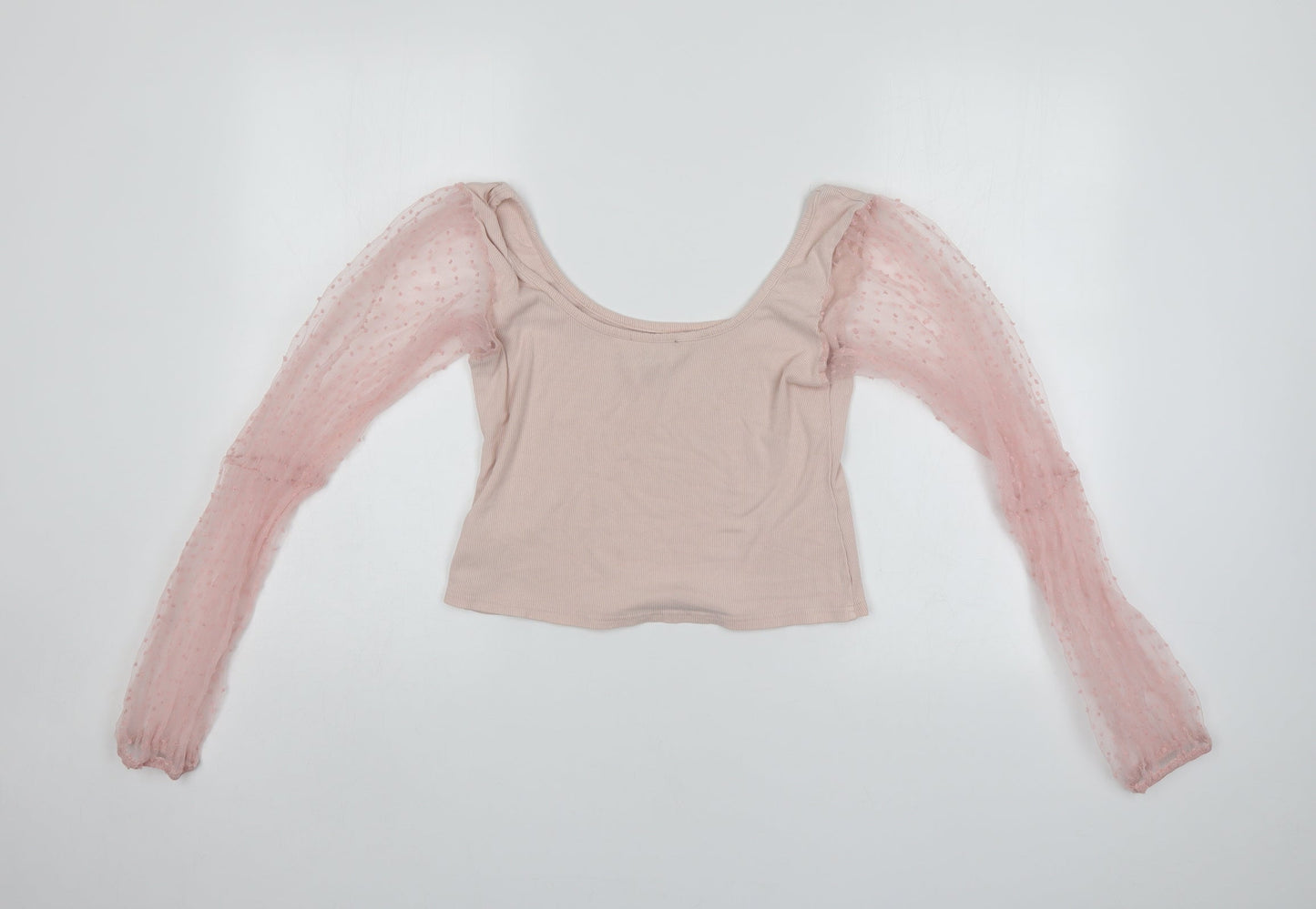 Lily Rose Womens Pink   Cropped Blouse Size 12