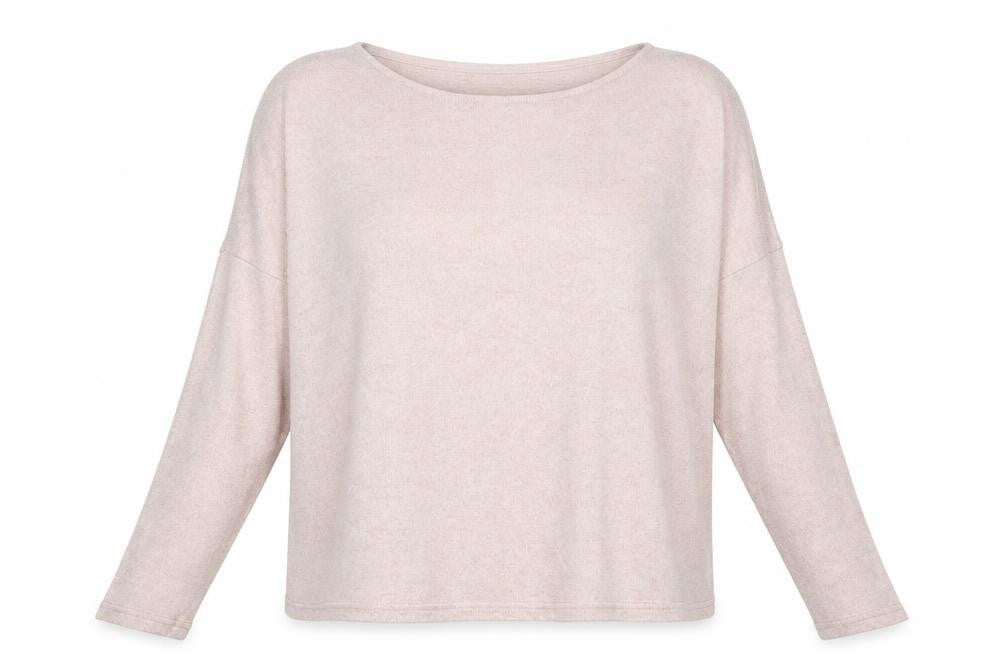 Front view of Only Our Story women’s pink jumper, size M