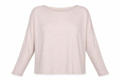Front view of Only Our Story women’s pink jumper, size M