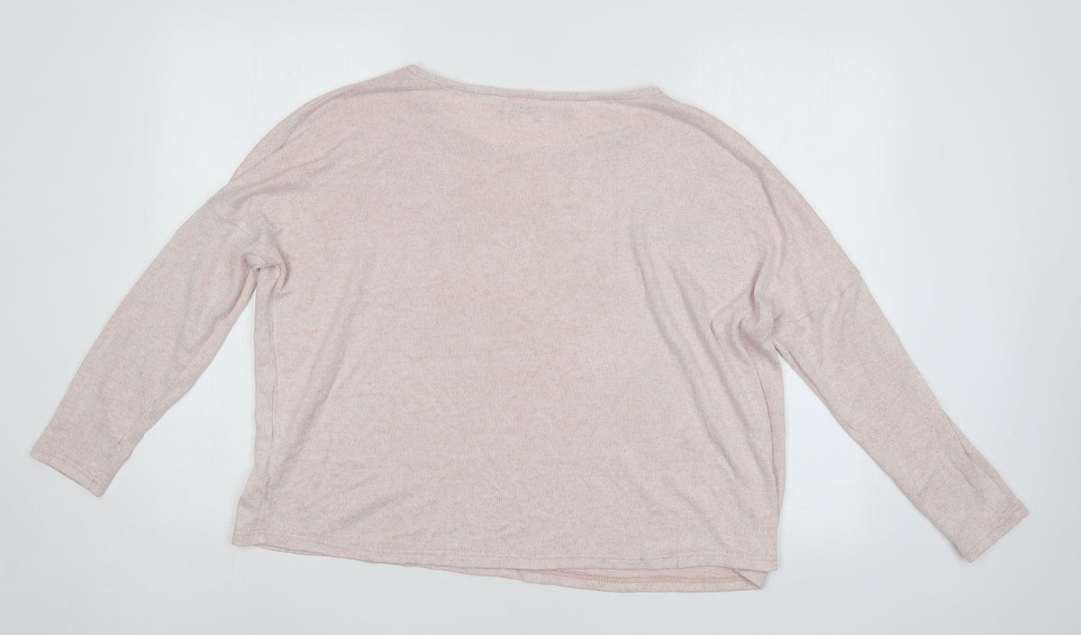 Back view of Only Our Story women’s pink jumper, size M