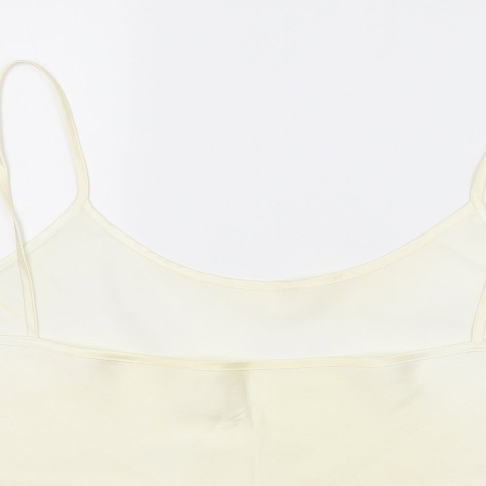 Womens UK Size  Preworn White Basic Tank