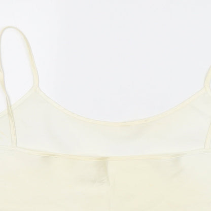 Womens UK Size  Preworn White Basic Tank