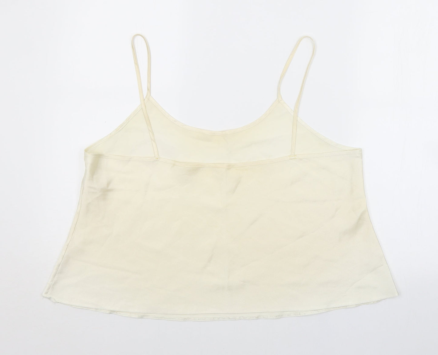 Womens UK Size  Preworn White Basic Tank