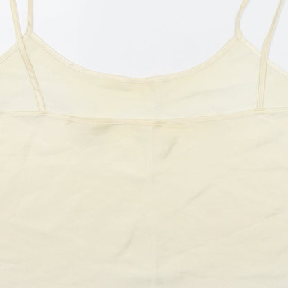 Womens UK Size  Preworn White Basic Tank