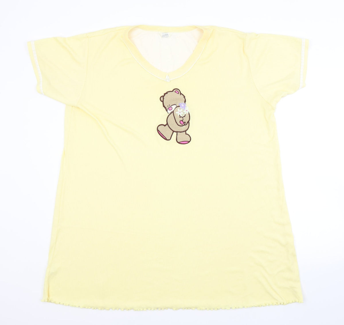 Front view of SSSHHH women’s yellow top pyjama top