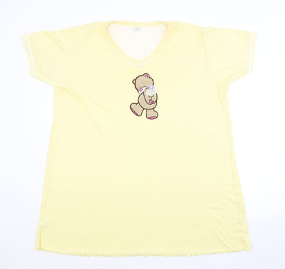 Front view of SSSHHH women’s yellow top pyjama top