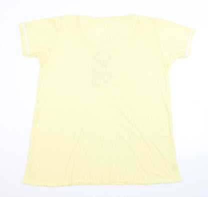 Back view of SSSHHH women’s yellow top pyjama top