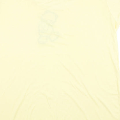 Brand and care label for SSSHHH women’s yellow top pyjama top