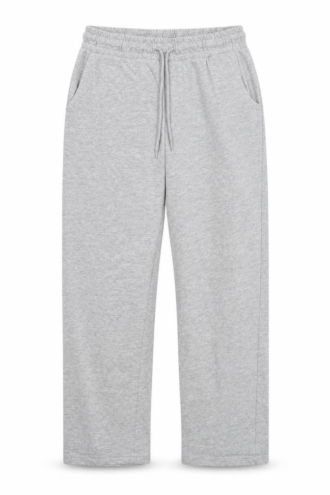 Front view of Cotton Traders girls’ grey sweatpants, size L