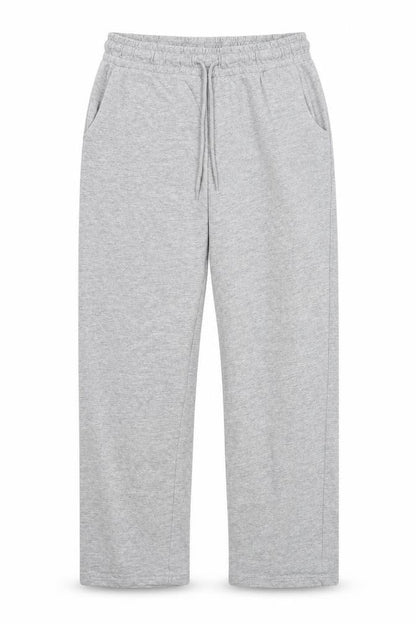 Front view of Cotton Traders girls’ grey sweatpants, size L