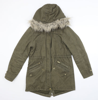 New Look Womens Green   Overcoat Coat Size 10
