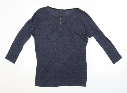 Womens UK Size 6 Atmosphere Blue Basic T-Shirt