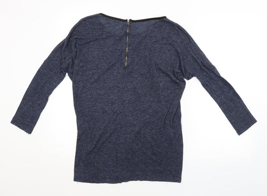 Womens UK Size 6 Atmosphere Blue Basic T-Shirt