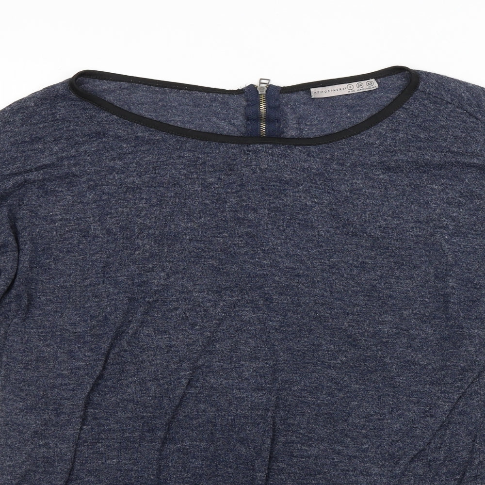 Womens UK Size 6 Atmosphere Blue Basic T-Shirt