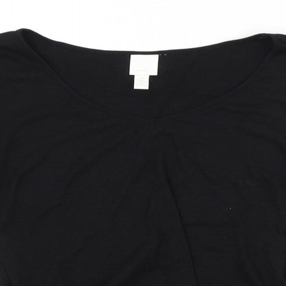 Womens UK Size L H&M Black Basic Blouse