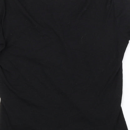 Womens UK Size L H&M Black Basic Blouse