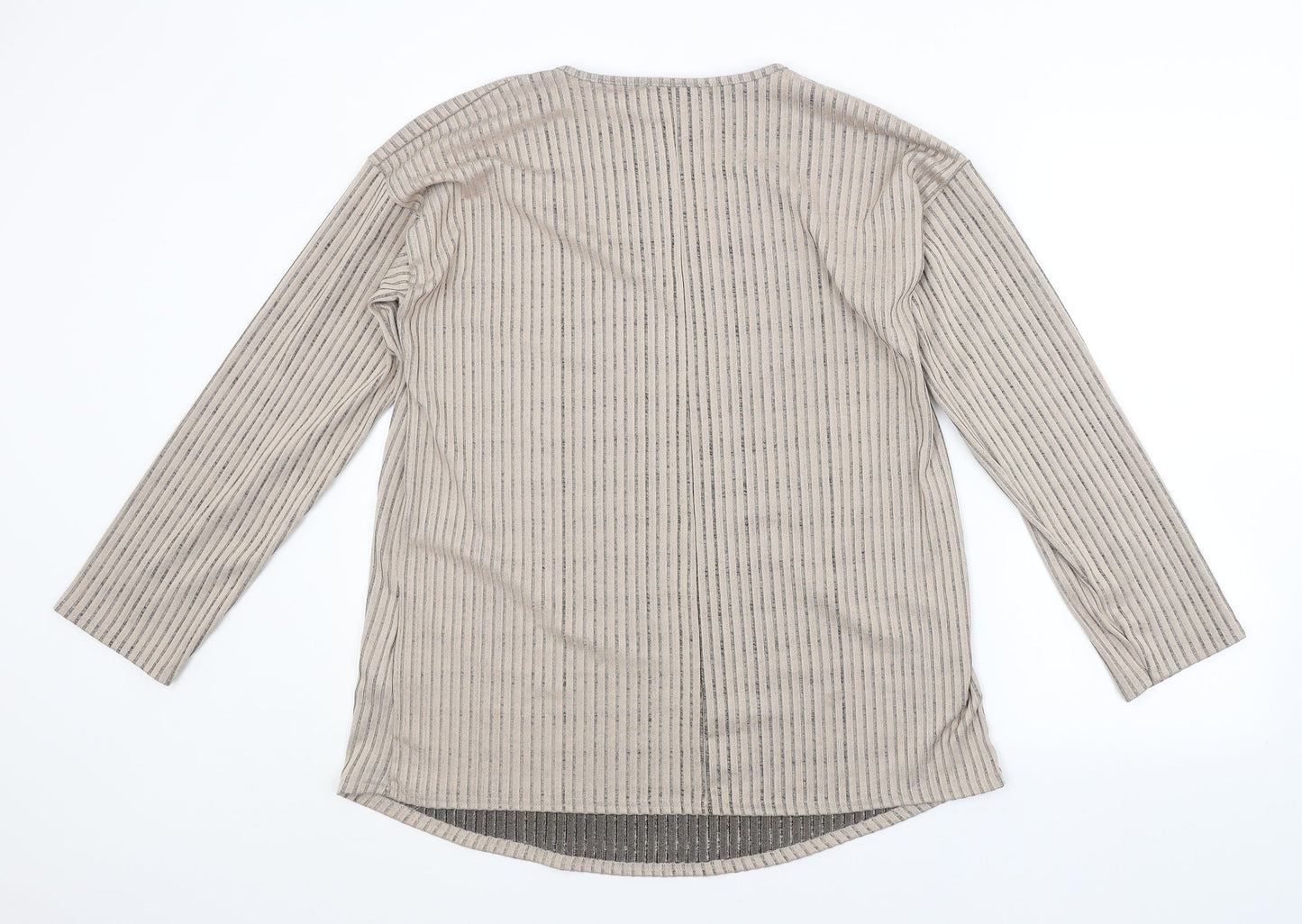 Womens UK Size 12 Missguided Beige Basic Blouse