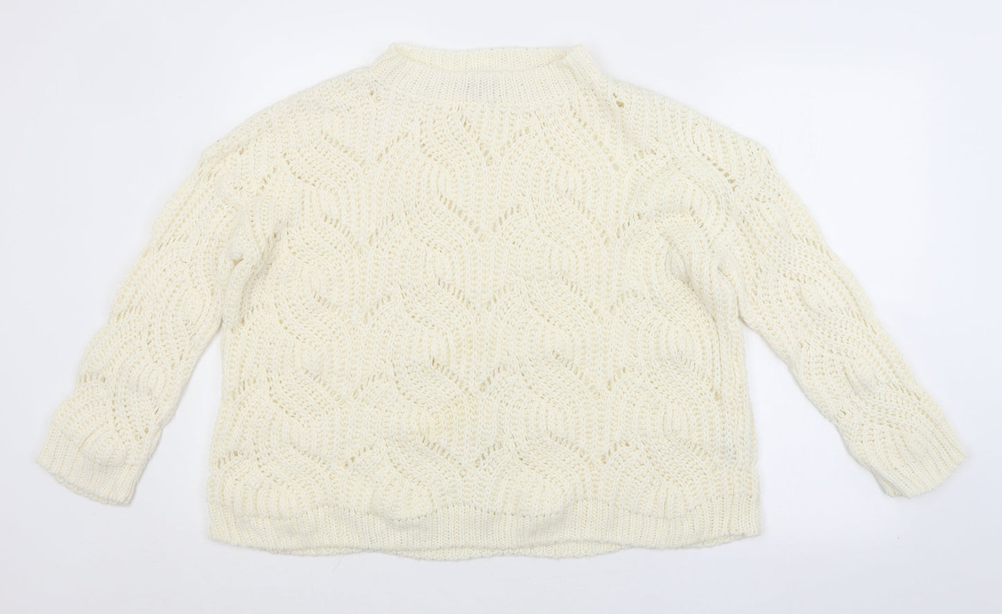 Womens UK Size 10 Miss Selfridge White Pullover Jumper