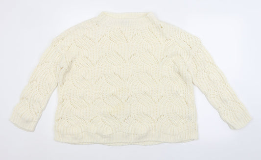 Womens UK Size 10 Miss Selfridge White Pullover Jumper