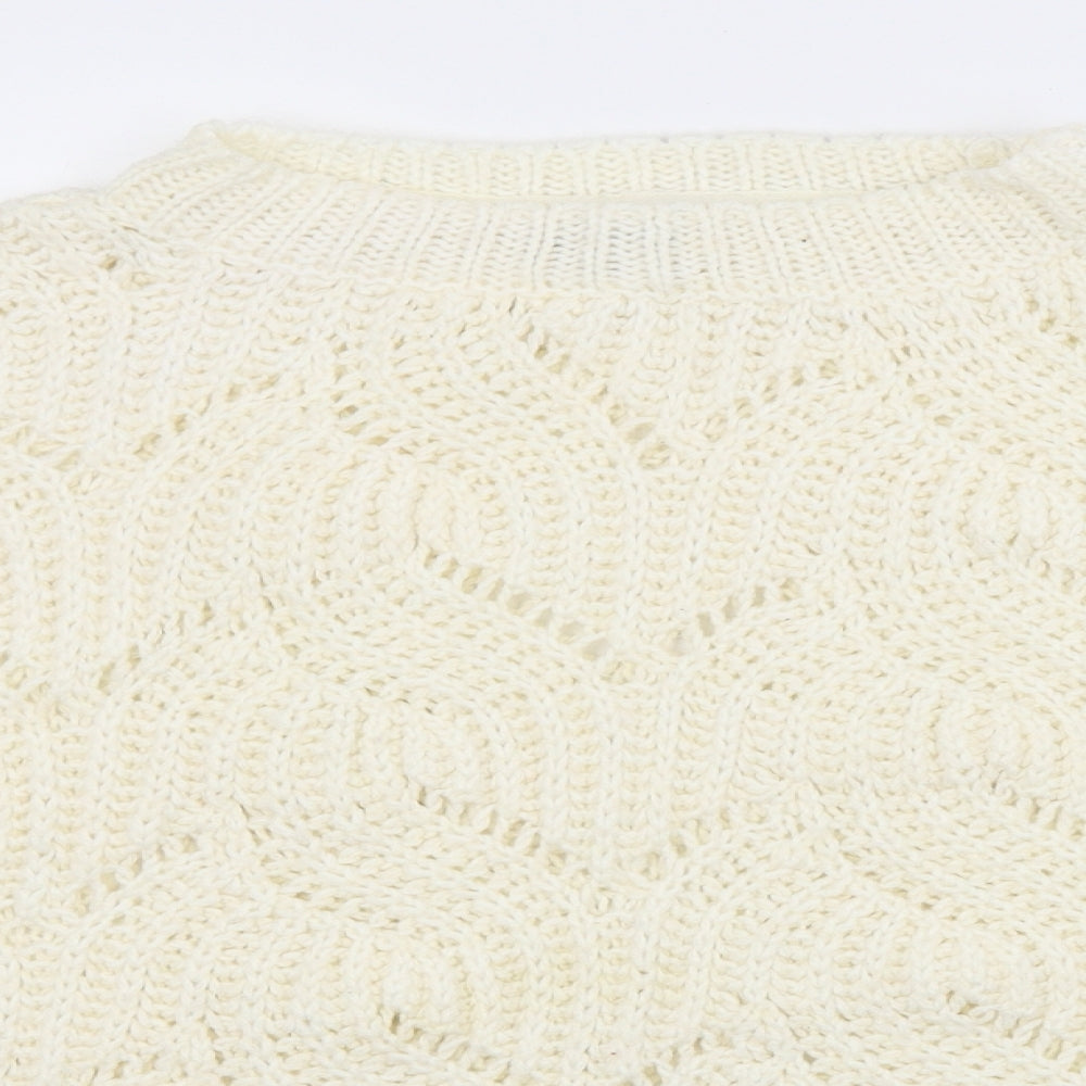 Womens UK Size 10 Miss Selfridge White Pullover Jumper