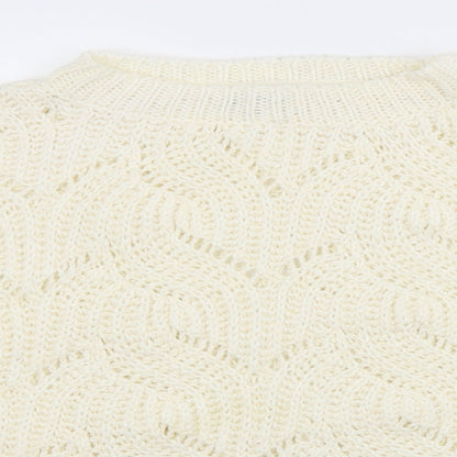 Womens UK Size 10 Miss Selfridge White Pullover Jumper