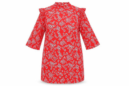 Papaya Womens Red Floral  A-Line  Size 14