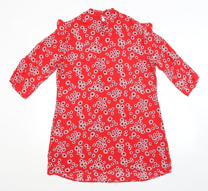 Papaya Womens Red Floral  A-Line  Size 14