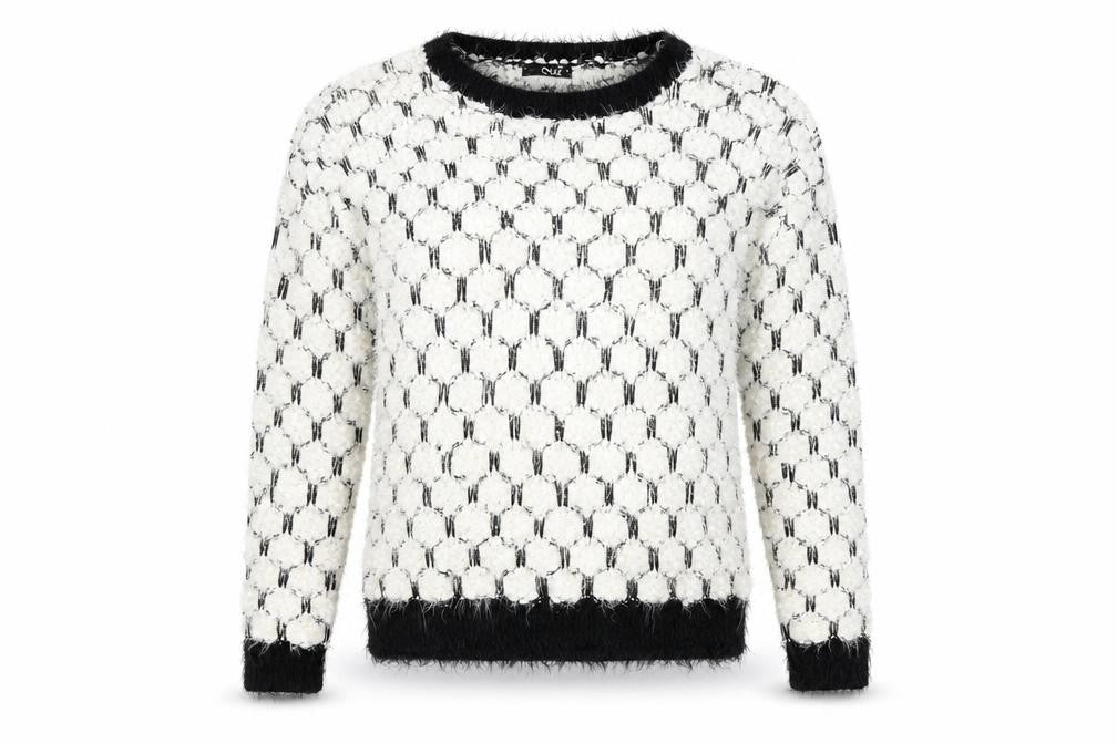 Womens UK Size XS Quiz White Pullover Jumper