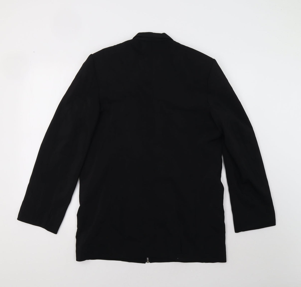 Back view of Field & Stream women’s black overcoat blazer, size M