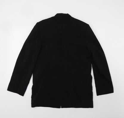 Back view of Field & Stream women’s black overcoat blazer, size M
