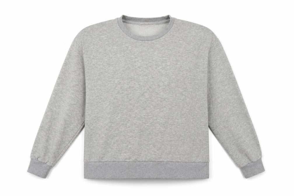 Front view of Primark women’s grey pullover sweatshirt, size M