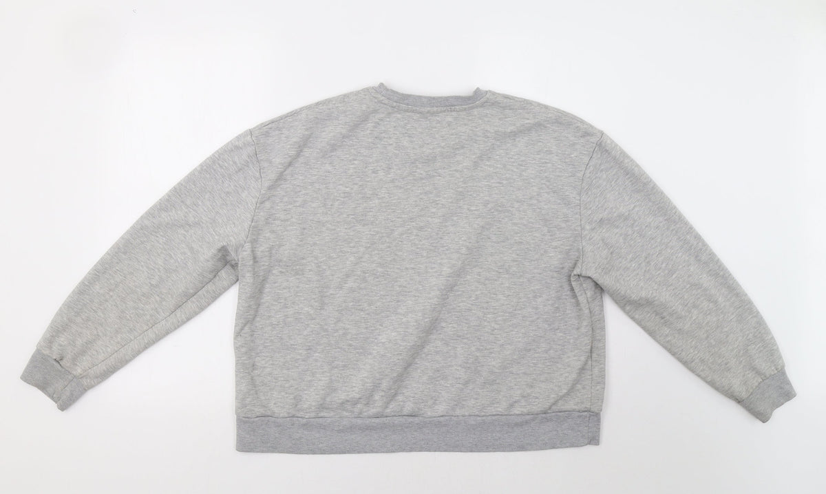 Back view of Primark women’s grey pullover sweatshirt, size M