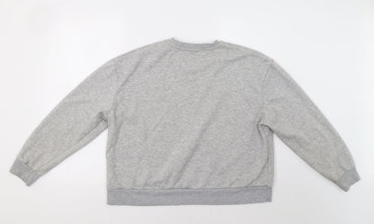 Back view of Primark women’s grey pullover sweatshirt, size M