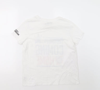 Football's Coming Home Womens White   Basic T-Shirt Size 12  - Football
