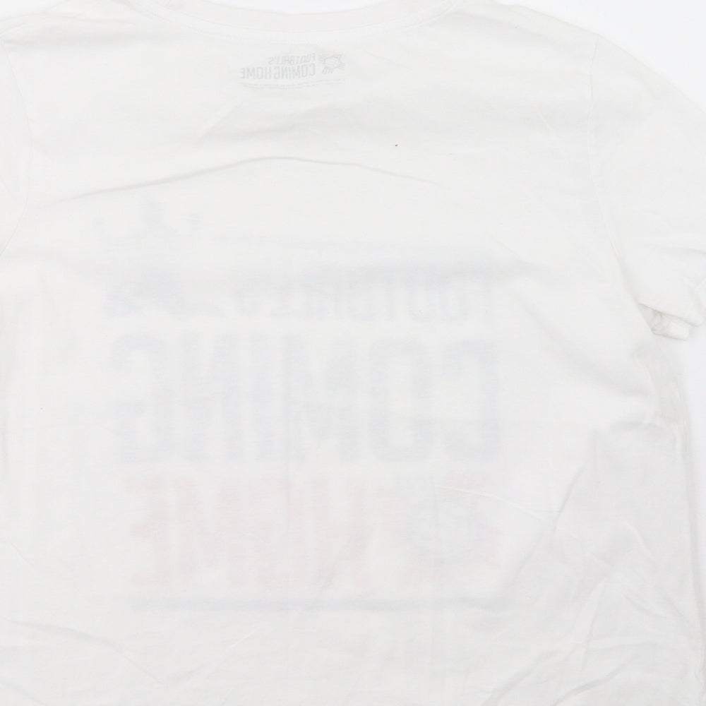 Football's Coming Home Womens White   Basic T-Shirt Size 12  - Football