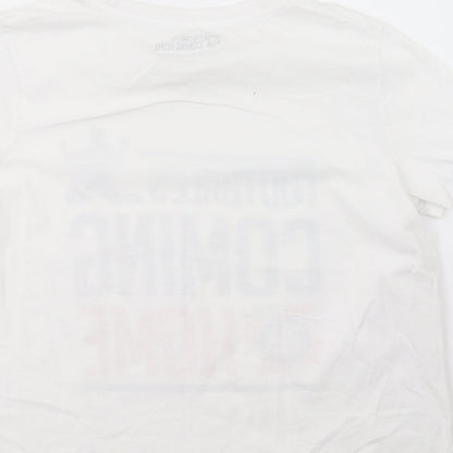 Football's Coming Home Womens White   Basic T-Shirt Size 12  - Football