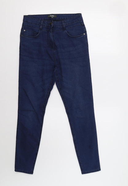 Womens UK Size 10 Studio Denim Regular Fit Skinny Blue Jeans