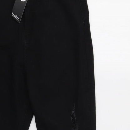 Boohoo Womens Black   Skinny Jeans Size 12 L28 in