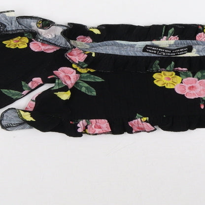Select Girls Black Floral  Camisole Blouse Size 10-11 Years
