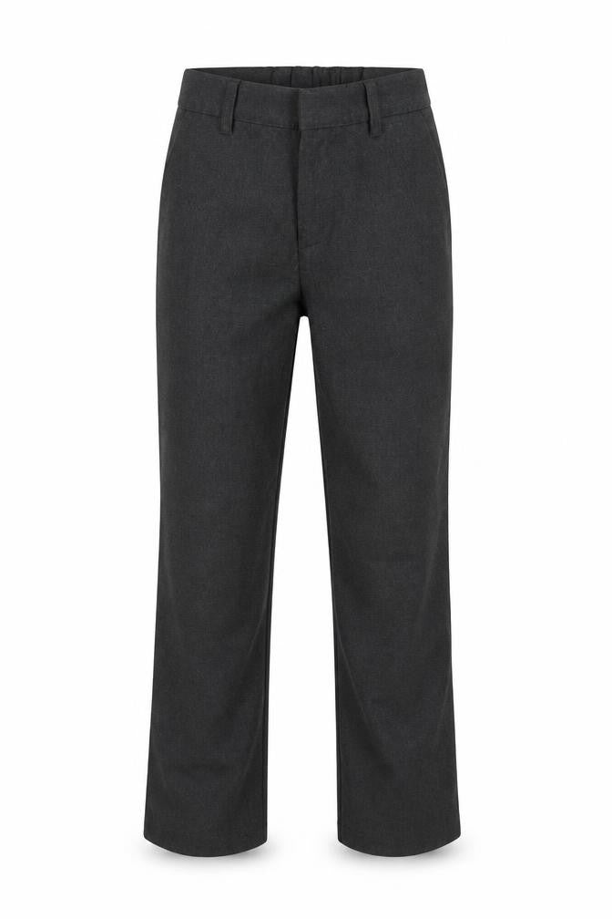 Front view of Marks & Spencer boys’ grey dress pants trousers, size 6-7, years