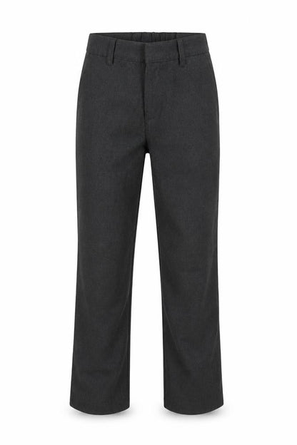 Front view of Marks & Spencer boys’ grey dress pants trousers, size 6-7, years