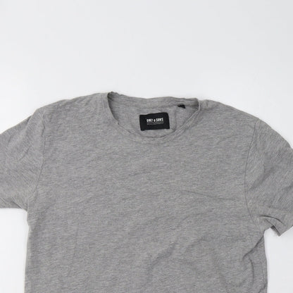 ONLY & SONS Mens Grey    T-Shirt Size S